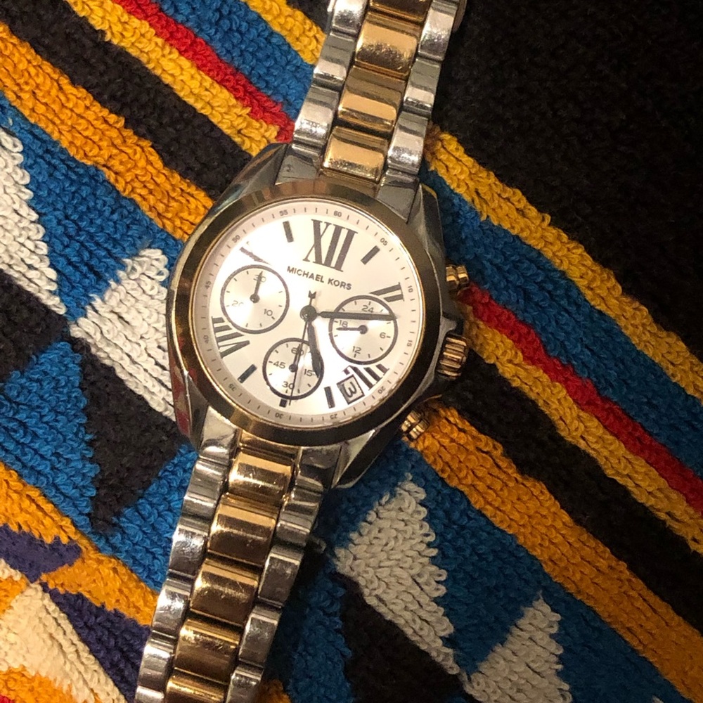 Michael Kors Silver and Gold watch.